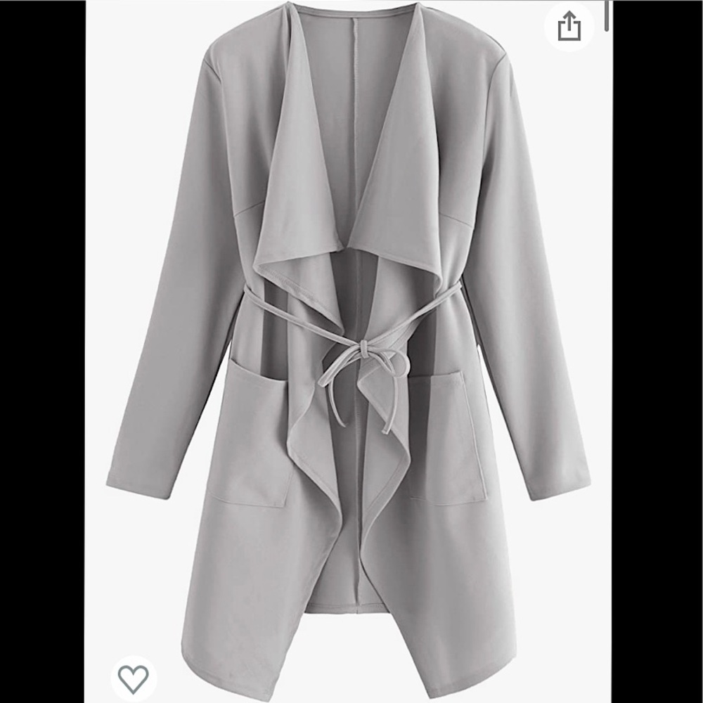 Romwe Watertfall Wrap Coat